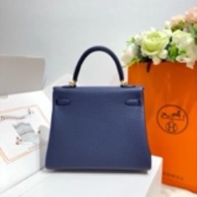 wholesale quality hermes kelly 25 togo retourn bleu saphir ghw